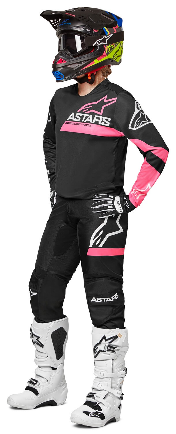 KALHOTY STELLA FLUID CHASER, ALPINESTARS, DÁMSKÉ (ČERNÁ/RŮŽOVÁ FLUO) 2023