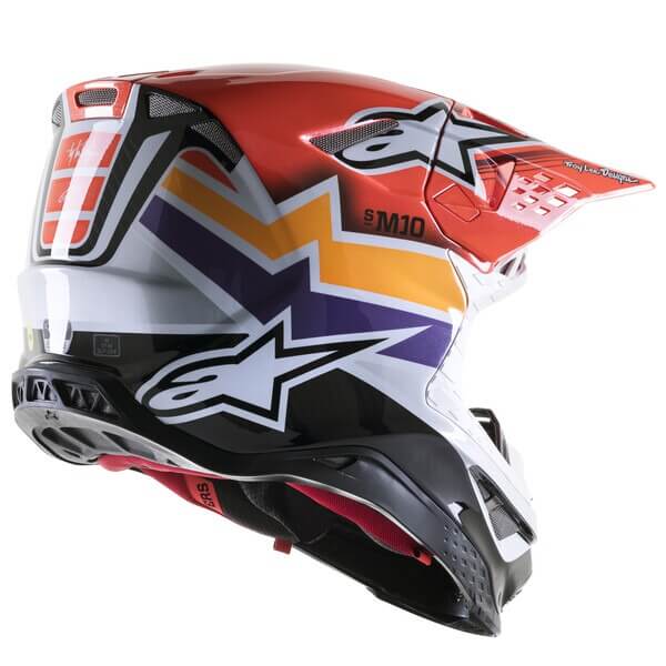 přilba SUPERTECH S-M10 DICE TROY LEE DESIGNS (ORANŽOVÁ/ŽLUTÁ/FIALOVÁ/BÍLÁ/ČERNÁ)
