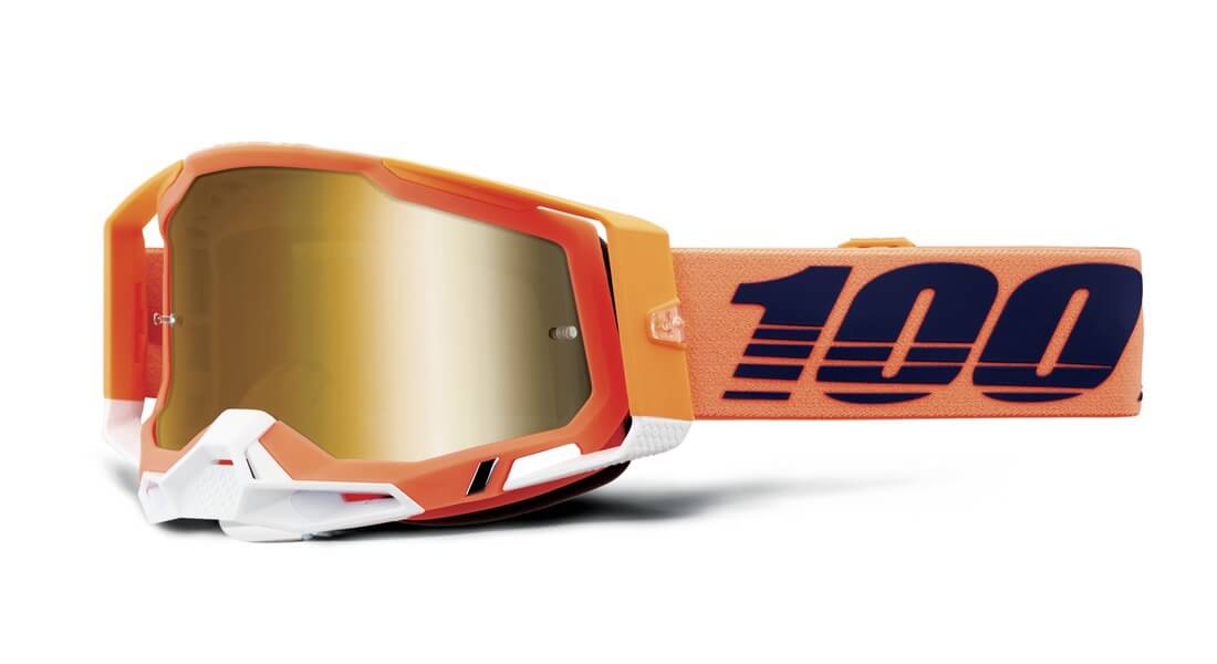 RACECRAFT 2, 100% brýle CORAL, zlaté plexi