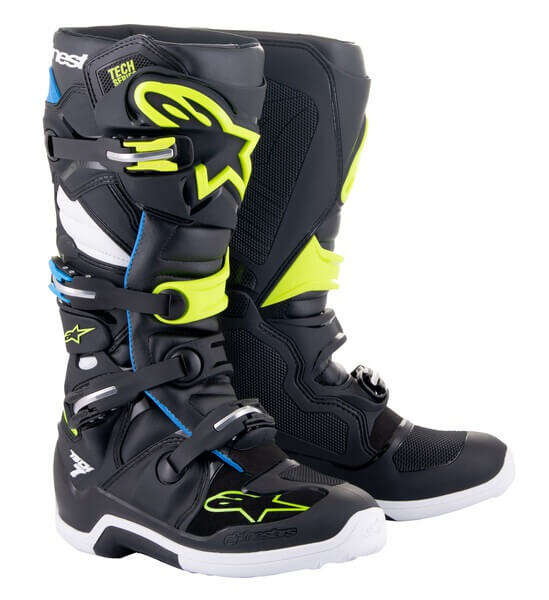 boty TECH 7 2023, ALPINESTARS (černá/fluo/modrá)