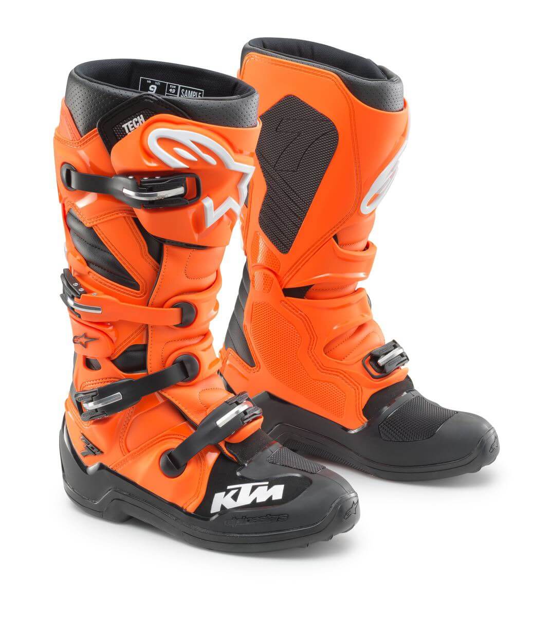 boty TECH 7 MX (černá/oranžová)