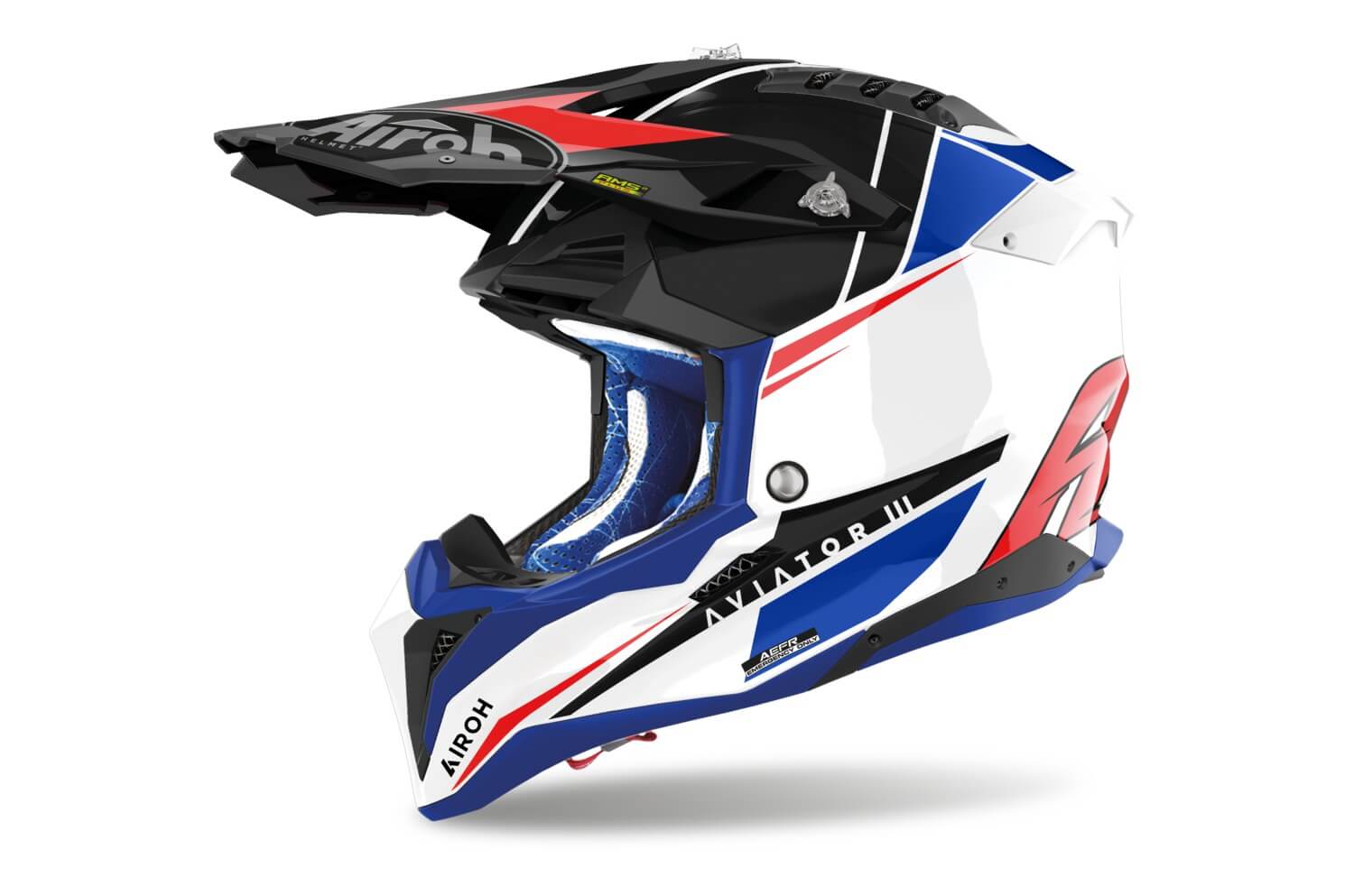 AVIATOR 3.0 PUSH, AIROH (červená/modrá) 2023